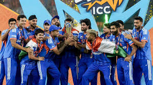 The Indian T20 WC team with the Cup